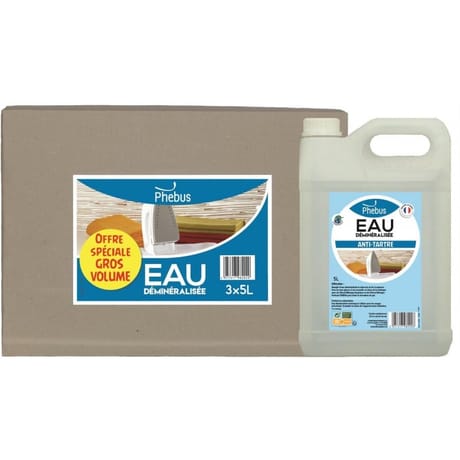 Phebus eau déminéralisée 3 x 5 litres