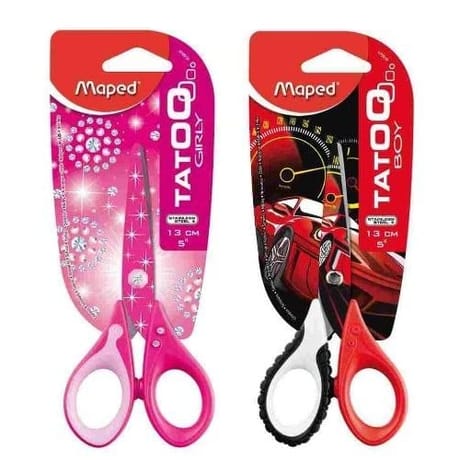 Maped ciseaux tatoo 13 cm girly boy