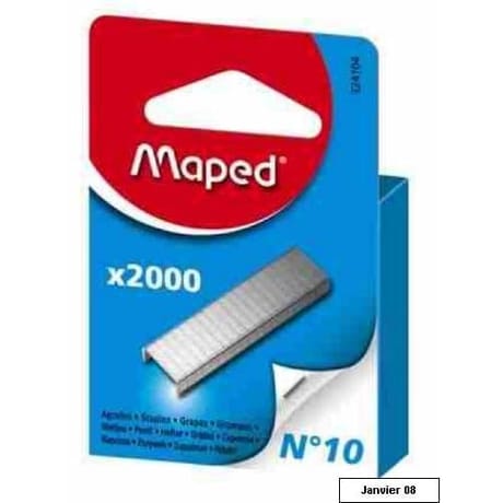 Maped boîte de 2000 agrafes n ° 10