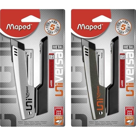 Maped agrafeuse half strip universal métal 26/6 + 400 agrafes 26/6