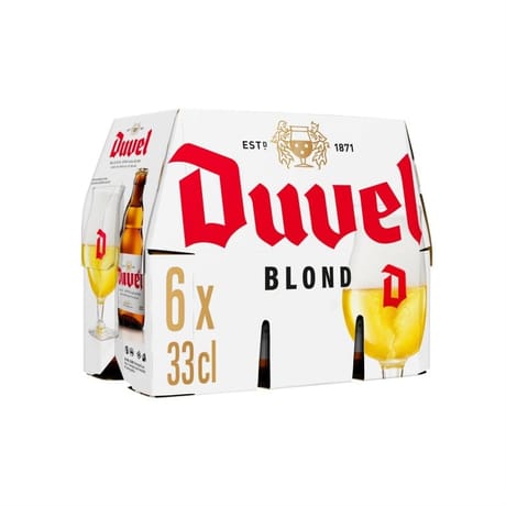 Duvel bière blonde belge 6 x 33 cl Vol.8.5%