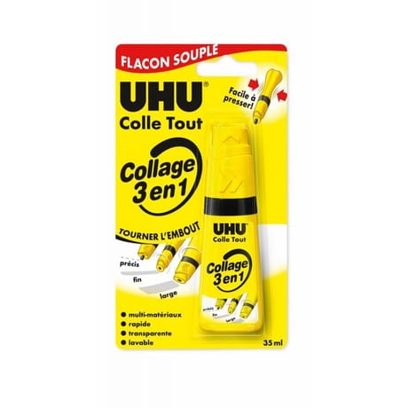 Uhu - Colle twist & glue multi matériaux flacon 35 ml