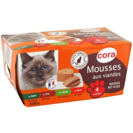 Cora coffret mousses aux viandes 4X85g