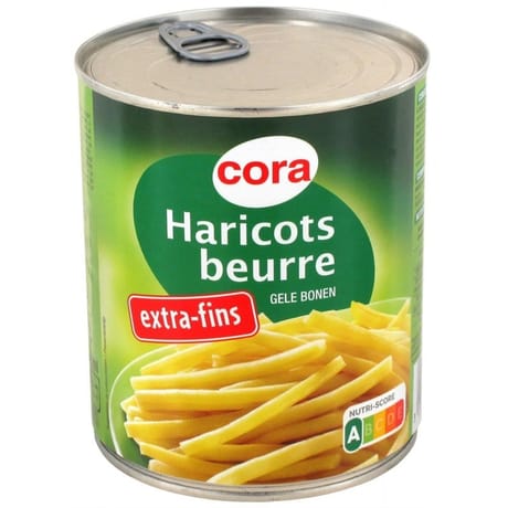Cora haricots beurre extra fins 4/4 440g