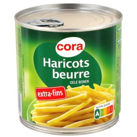 Cora haricots beurre extra fins 1/2 PNE 220g