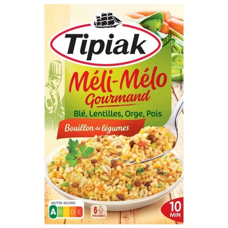 Tipiak méli-mélo gourmand céréeales légumes secs 330g