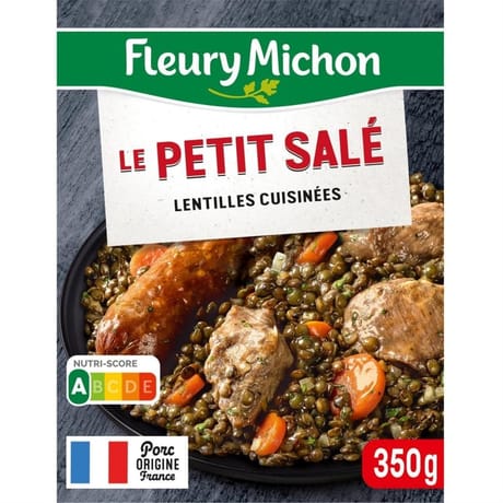 Fleury Michon petit salé aux lentilles vertes en sachet 350g
