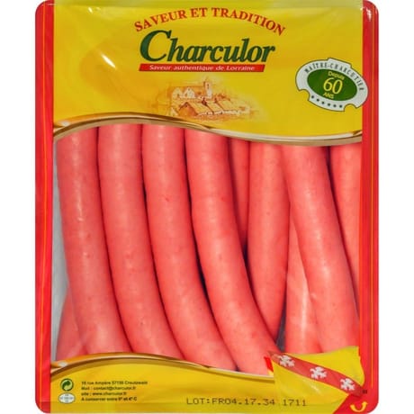 Charculor saucisse de Strasbourg 900g