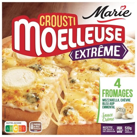 Marie pizza crousti moelleuse extrême 4 fromages 510g