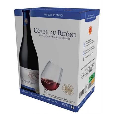 Côtes du rhône rouge l'âme du terroir poche 5l 13,5% vol.