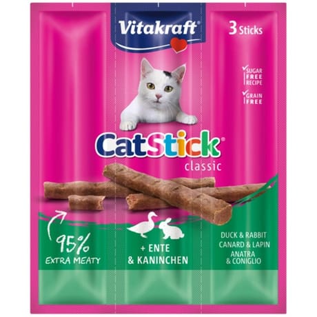 Vitakraft cat stick X3 canard / lapin 18G