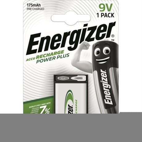 Energizer pile rechargeable 9 volts power plus - 175 mAh
