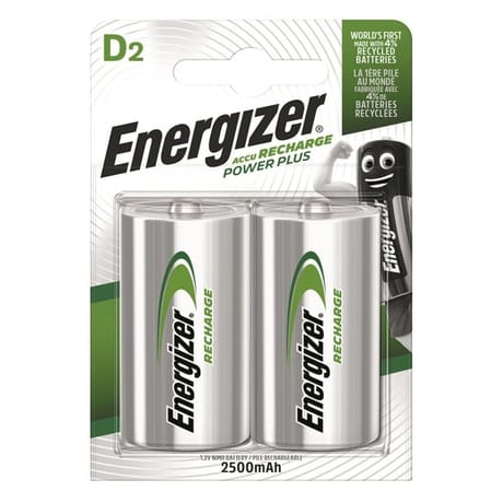 Energizer 2 piles rechargeables D (HR20) 2500 mAh 156g