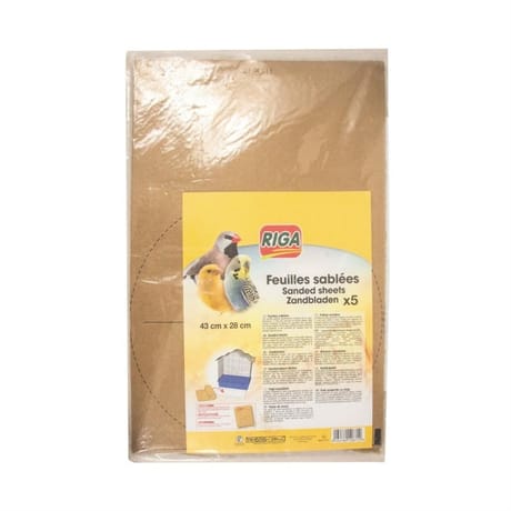Riga 5 feuilles sablées pour fond de cage 43 X 28cm