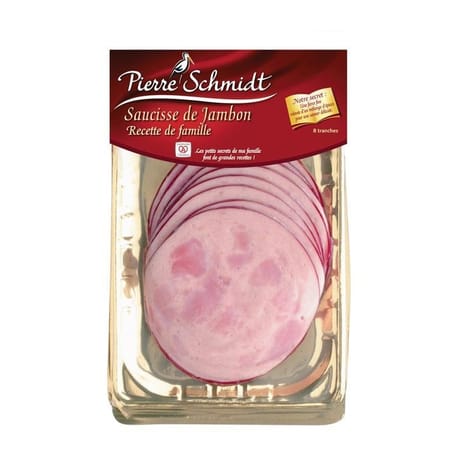 Pierre schimdt saucisse jambon 8 tranches soit 150 g
