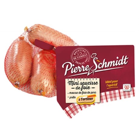 Pierre schmidt Mini saucisse de foie filet 4 pieces 160 g