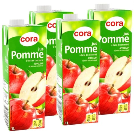 Cora jus pomme brique 4x1l