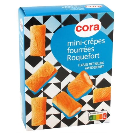 Cora mini-crêpes fourrées roquefort 65g