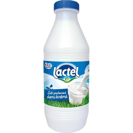 Lactel lait pasteurisé demi-écrémé 1l