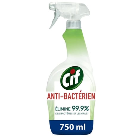 Cif pistolet antibactérien multi-usages sans javel 750ml