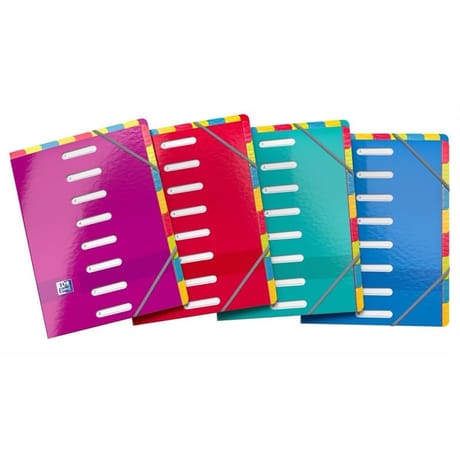 Oxford trieur color life a4 8 positions carte lustrée