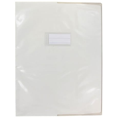 Cora protège cahier 24x32 pvc 15/100 avec rabats incolore assorti