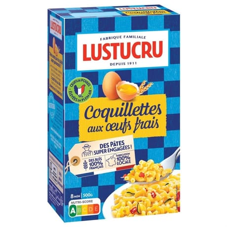 Lustucru coquillettes aux oeufs frais 500g
