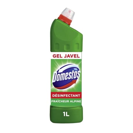 Domestos gel nettoyant wc 100% desinfectant fraicheur alpine 1l