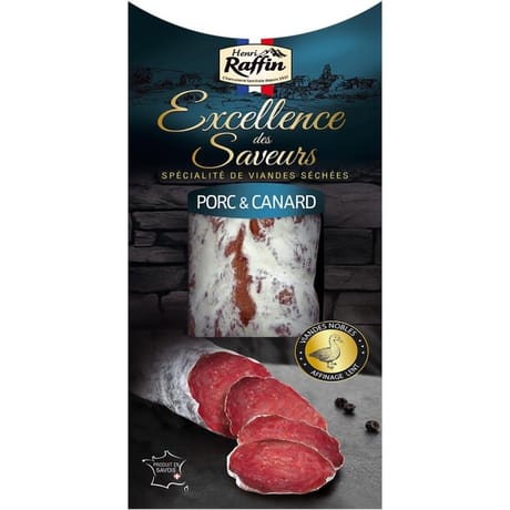 Henri Raffin Saucisson sec Porc et Canard sous étui 200g