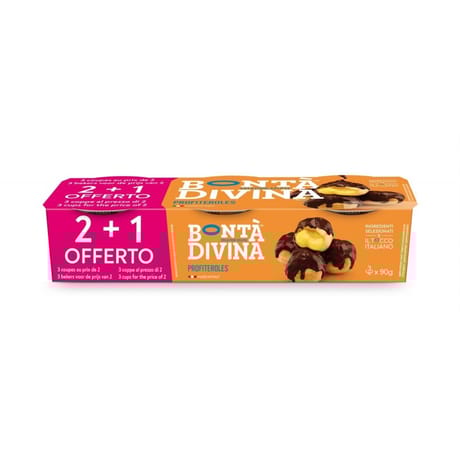 Bonta Divina profiteroles 2 x 90g + 1 offert