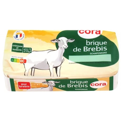 Cora brique de brebis lait pasteurisé 26%mg 150g