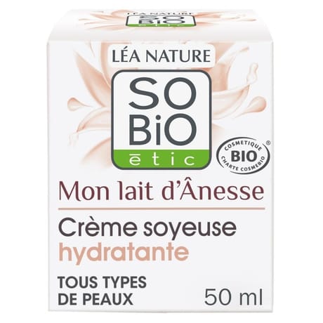 So bio etic crème soyeuse hydratante mon lait d'ânesse bio 50ml
