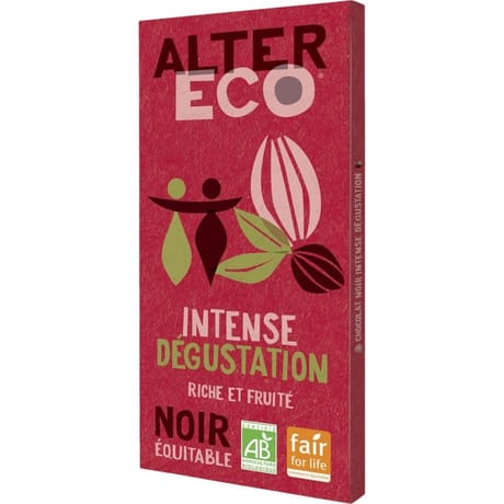 Alter Eco chocolat noir intense dégustation bio 100g