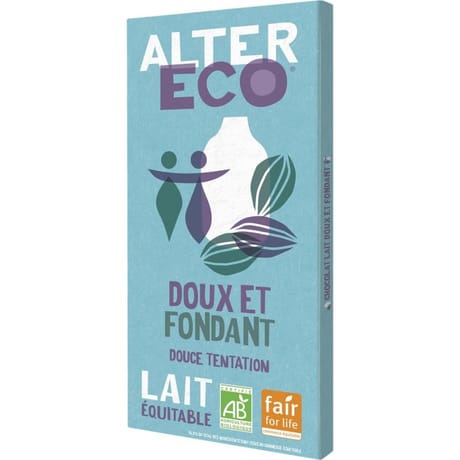 Alter eco chocolat lait doux et fondant bio 100g