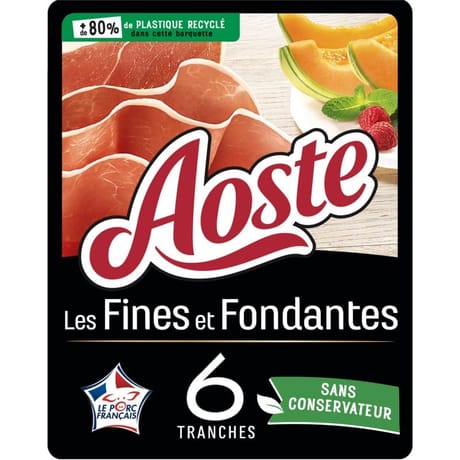 Aoste fines et fondantes nature 6 tranches 100G