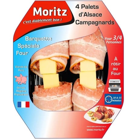 Moritz palets d'Alsace campagnards 4x110g Moritz