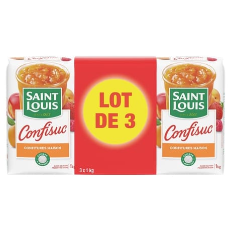 Saint Louis sucre gélifiant fardeau polyethylène lot 3x1kg