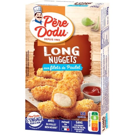 Père dodu long nuggets au filet de poulet 200g