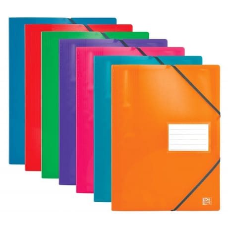 Oxford school protège documents a4 80 vues avec élastique assortie
