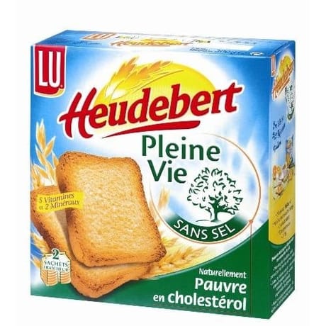 Lu Heudebert biscottes pleine vie sans sel 300g