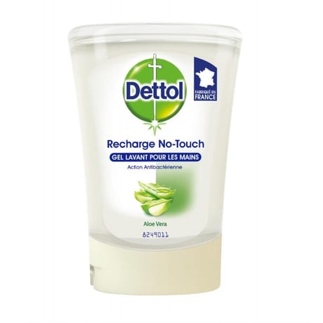 Dettol no-touch recharge gel lavant pour les mains antibactérien aloé vera 250ml