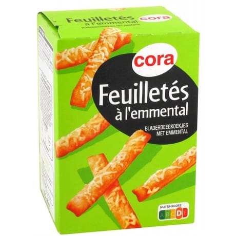 Cora crackers feuilletés à l'emmental 85g