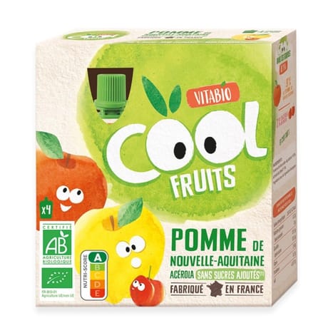 Vitabio coll fruits pomme  4x90g