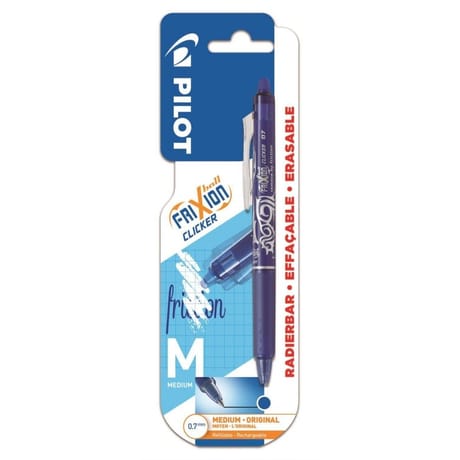 Pilot roller frixion ball clicker bleu 0.7 mm