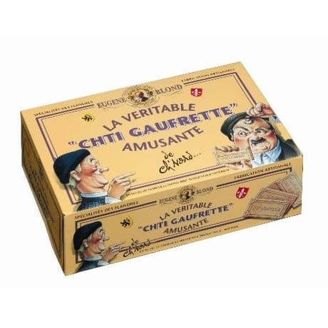 Eugène Blond coffret carton de ch'ti gaufrettes amusantes vanille 415g