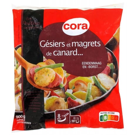 Cora poêlée cuisinée aux gésiers et magrets de canard 900g