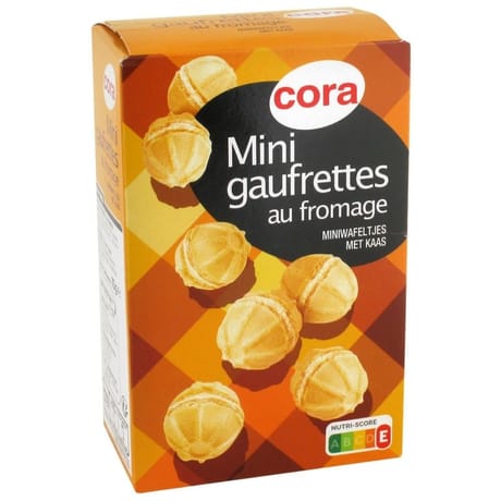 Cora mini gaufrettes fromage 75g