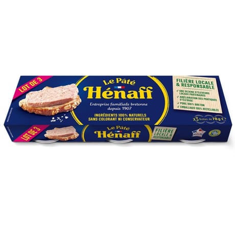 Hénaff lot pâté 3x78g