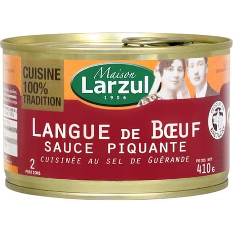 Larzul langue de boeuf sauce piquante 1/2 410g