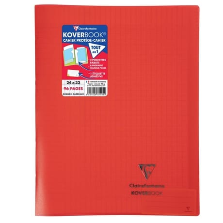 Clairefontaine kover book 24x32 cm rouge translucide